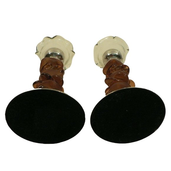 Candle holder PAIR Artistic Sculptural design Acrylic and metal - Picture 8 of 10